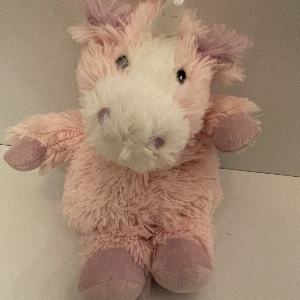 Unicorn Warmies Microwavable Plush Pink Lavender Snuggable Huggable Soother 11"